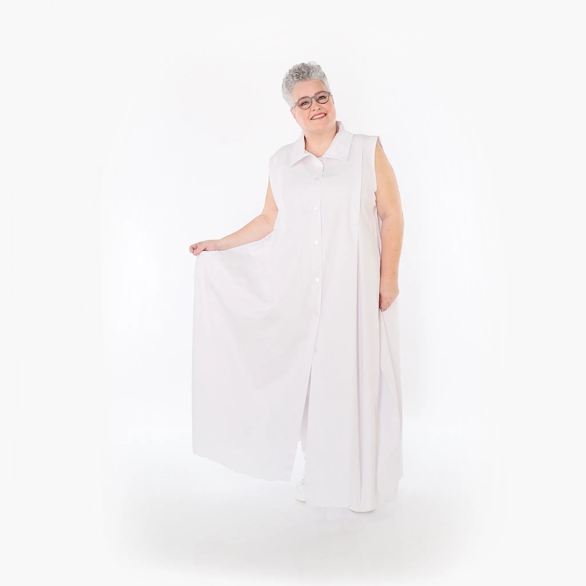  Ballon Weste von AKH Fashion aus Baumwolle, 1482.07066, Weiß, Ausgefallen, Zeitlos, Schick