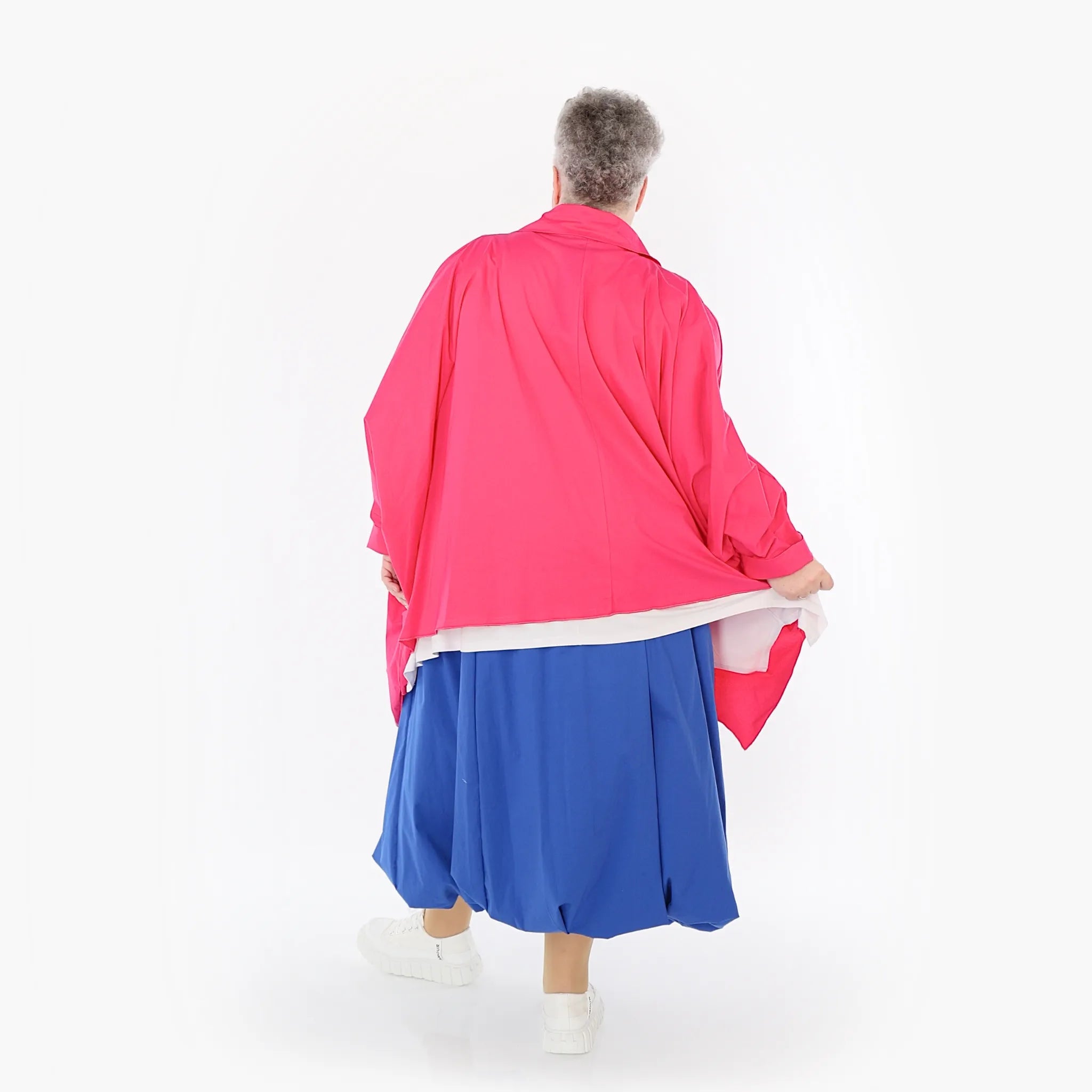  Zipfel Bluse von AKH Fashion aus Baumwolle, 1482.07080, Fuchsia, Ausgefallen, Zeitlos