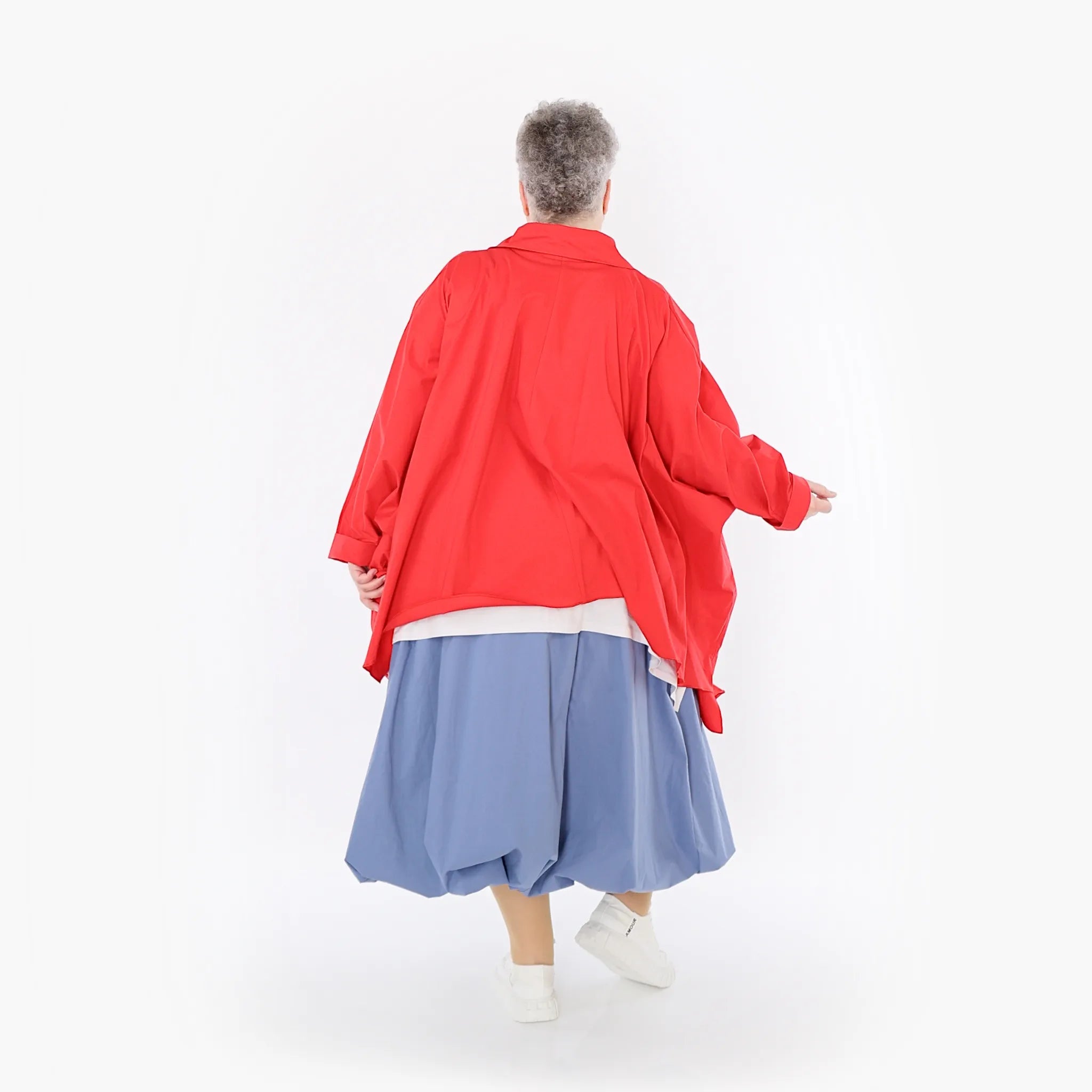  Zipfel Bluse von AKH Fashion aus Baumwolle, 1482.07080, Rot, Ausgefallen, Zeitlos, Schick