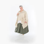  Ballonrock von AKH Fashion aus Baumwolle, 1482.07081, Khaki, Ausgefallen, Zeitlos, Schick