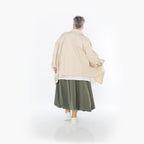  Ballonrock von AKH Fashion aus Baumwolle, 1482.07081, Khaki, Ausgefallen, Zeitlos, Schick