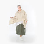  Ballonrock von AKH Fashion aus Baumwolle, 1482.07081, Khaki, Ausgefallen, Zeitlos, Schick