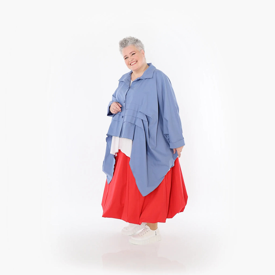  Ballonrock von AKH Fashion aus Baumwolle, 1482.07081, Rot, Ausgefallen, Zeitlos, Schick
