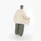 Damen Hose Lagenlook Baumwolle Khaki, Ballonschnitt, Flügeltaschen, Oversize große Größen – AKH Fashion