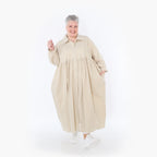  A-Form Mantel von AKH Fashion aus Baumwolle, 1482.07084, Beige, Ausgefallen, Zeitlos