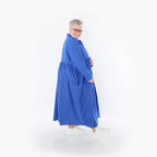  A-Form Mantel von AKH Fashion aus Baumwolle, 1482.07084, Royalblau, Ausgefallen, Zeitlos