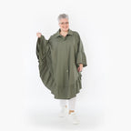  AKH Fashion Bluse in gerundeter Form, aus Baumwolle, 1482.07085, Khaki, Ausgefallen