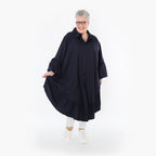  AKH Fashion Bluse in gerundeter Form, aus Baumwolle, 1482.07085, Marine, Ausgefallen