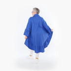  AKH Fashion Bluse in gerundeter Form, aus Baumwolle, 1482.07085, Royalblau, Ausgefallen