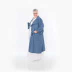  A-Form Mantel von AKH Fashion aus Baumwolle, 1483.07088, Jeansblau, Ausgefallen, Zeitlos
