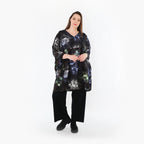  A-Form Bigshirt von AKH Fashion aus Viskose, 1491.07091, Schwarz/Blau/Multi, Blumen, Schick