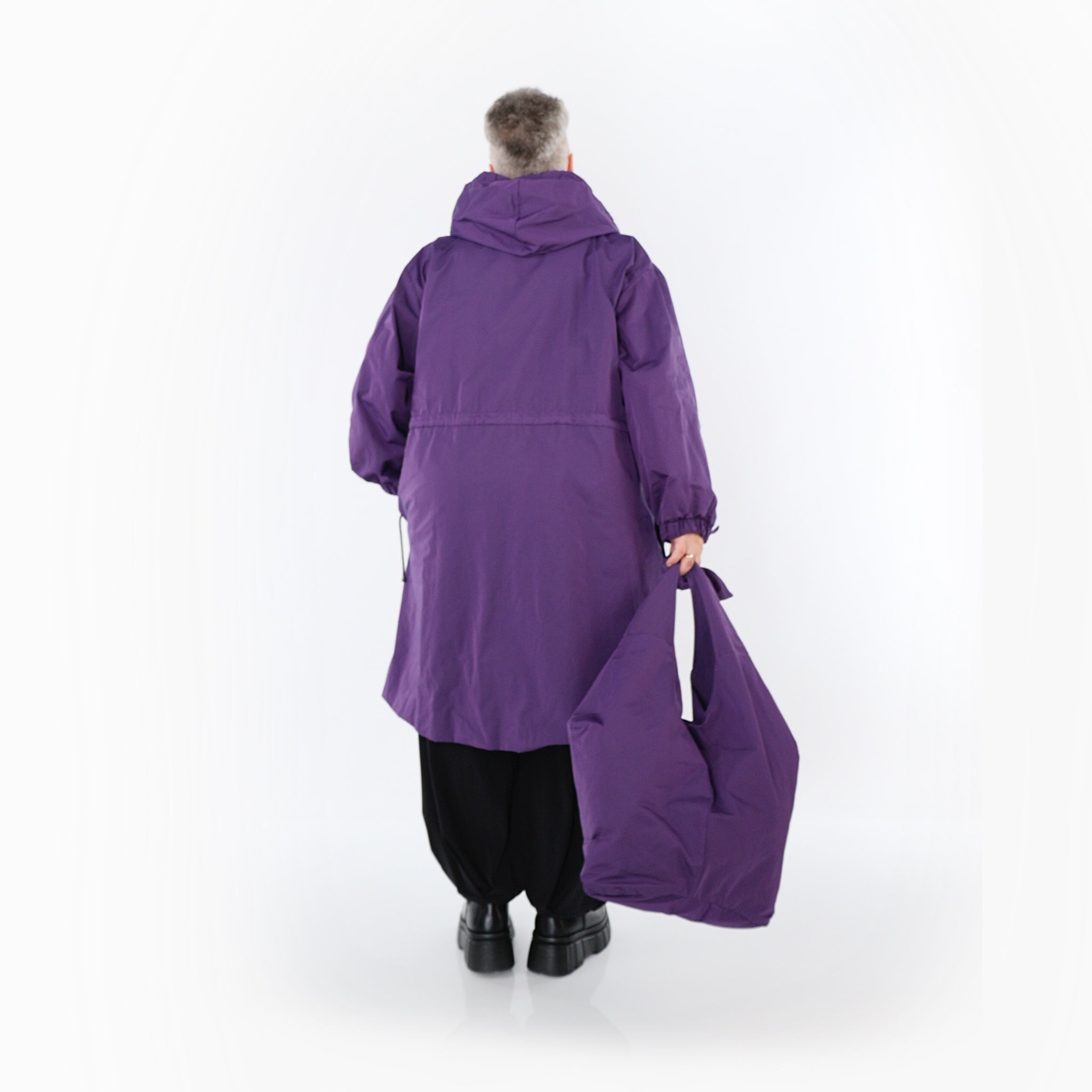  AKH Fashion Mantel in gerader Form, aus Baumwolle, 1493.07102, Violett, Ausgefallen