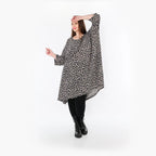 A-Form Bigshirt von AKH Fashion aus Materialmix, 1496.02666, Grau/Schwarz/Blau, Leopard