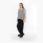  AKH Fashion Bigshirt in gerader Form, aus Baumwolle, 1500.06721, Grau, Ausgefallen, Zeitlos