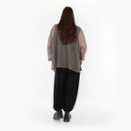  AKH Fashion Bigshirt in gerader Form, aus Baumwolle, 1500.06721, Taupe, Ausgefallen, Zeitlos