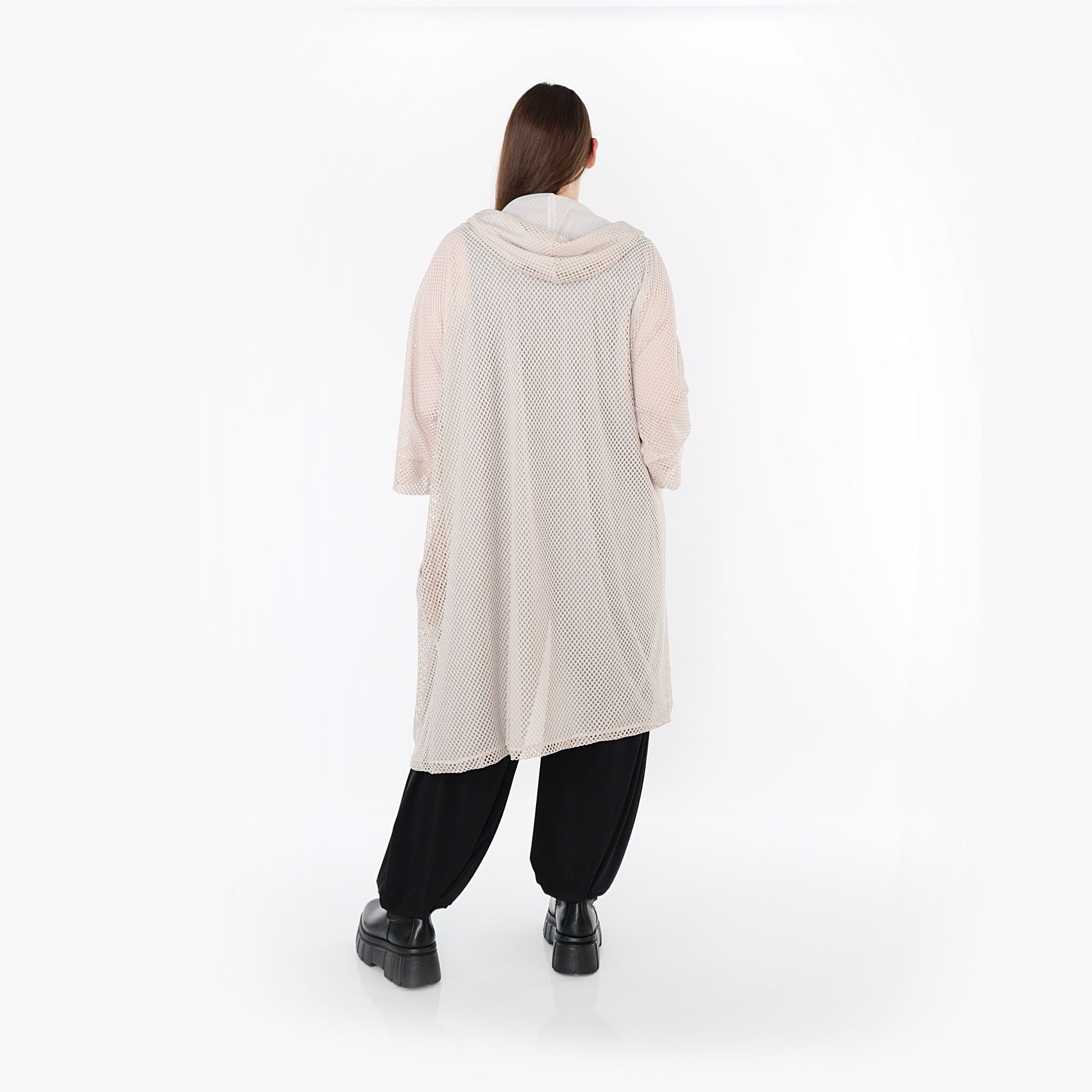  AKH Fashion Cardigan in gerader Form, aus Baumwolle, 1500.07068, Beige, Ausgefallen
