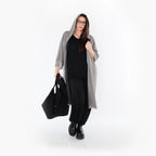  AKH Fashion Cardigan in gerader Form, aus Baumwolle, 1500.07068, Grau, Ausgefallen, Schick