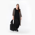  AKH Fashion Cardigan in gerader Form, aus Baumwolle, 1500.07068, Taupe, Ausgefallen