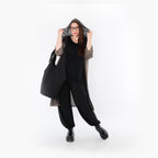  AKH Fashion Cardigan in gerader Form, aus Baumwolle, 1500.07068, Taupe, Ausgefallen