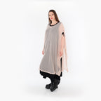  AKH Fashion Überwurf in gerader Form, aus Baumwolle, 1500.07100, Mauve/Schwarz, Schick