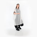  AKH Fashion Überwurf in gerader Form, aus Baumwolle, 1500.07100, Weiß/Schwarz, Schick