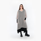  A-Form Bigshirt von AKH Fashion aus Baumwolle, 1500.07108, Grau, Ausgefallen, Zeitlos, Schick
