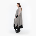  A-Form Bigshirt von AKH Fashion aus Baumwolle, 1500.07108, Grau, Ausgefallen, Zeitlos, Schick