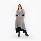  A-Form Bigshirt von AKH Fashion aus Baumwolle, 1500.07108, Grau, Ausgefallen, Zeitlos, Schick