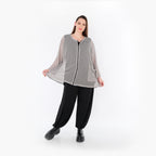  AKH Fashion Jacke in gerader Form, aus Baumwolle, 1500.07109, Grau, Ausgefallen, Zeitlos
