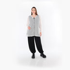  AKH Fashion Jacke in gerader Form, aus Baumwolle, 1500.07109, Weiß, Ausgefallen, Zeitlos