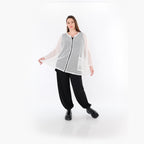  AKH Fashion Jacke in gerader Form, aus Baumwolle, 1500.07109, Weiß, Ausgefallen, Zeitlos