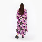  Ballonkleid von AKH Fashion aus Viskose, 1506.01927, Lila/Multicolor, Blumen, Ausgefallen