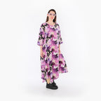  Ballonkleid von AKH Fashion aus Viskose, 1506.01927, Lila/Multicolor, Blumen, Ausgefallen
