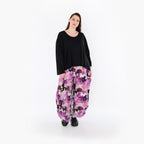  Ballonhose von AKH Fashion aus Viskose, 1506.08069, Lila/Multicolor, Blumen, Ausgefallen