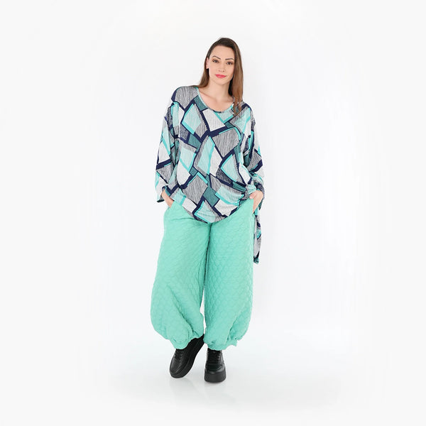  Ballonhose von AKH Fashion aus Materialmix, 1450.08067, Mintgrün, Jacquard, Schick, Schick