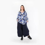  Ballonhose von AKH Fashion aus Materialmix, 1450.06631, Navy, Jacquard, Schick, Modern