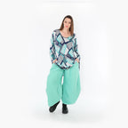  Ballonhose von AKH Fashion aus Materialmix, 1450.06631, Mintgrün, Jacquard, Schick, Schick