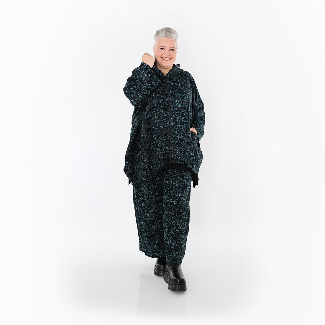  Marlene Hose von AKH Fashion aus Materialmix, 1516.07083, Petrol