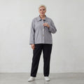 Zeitlose Karottenhose Grau elastisch leger ausgefallen Lagenlook Komfortliebling weich