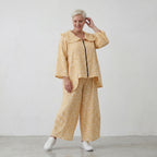 Baumwollmousselinejacke GelbEcru im Lagenlook Oversize zeitlos leger sehr weich und chic