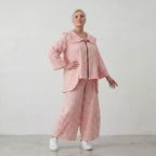 Leichte Oversize Baumwolljacke in Rosa Ecru im Lagenlook luftig zeitlos feminin soft sehr