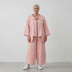 Leichte Oversize Baumwolljacke in Rosa Ecru im Lagenlook luftig zeitlos feminin soft sehr