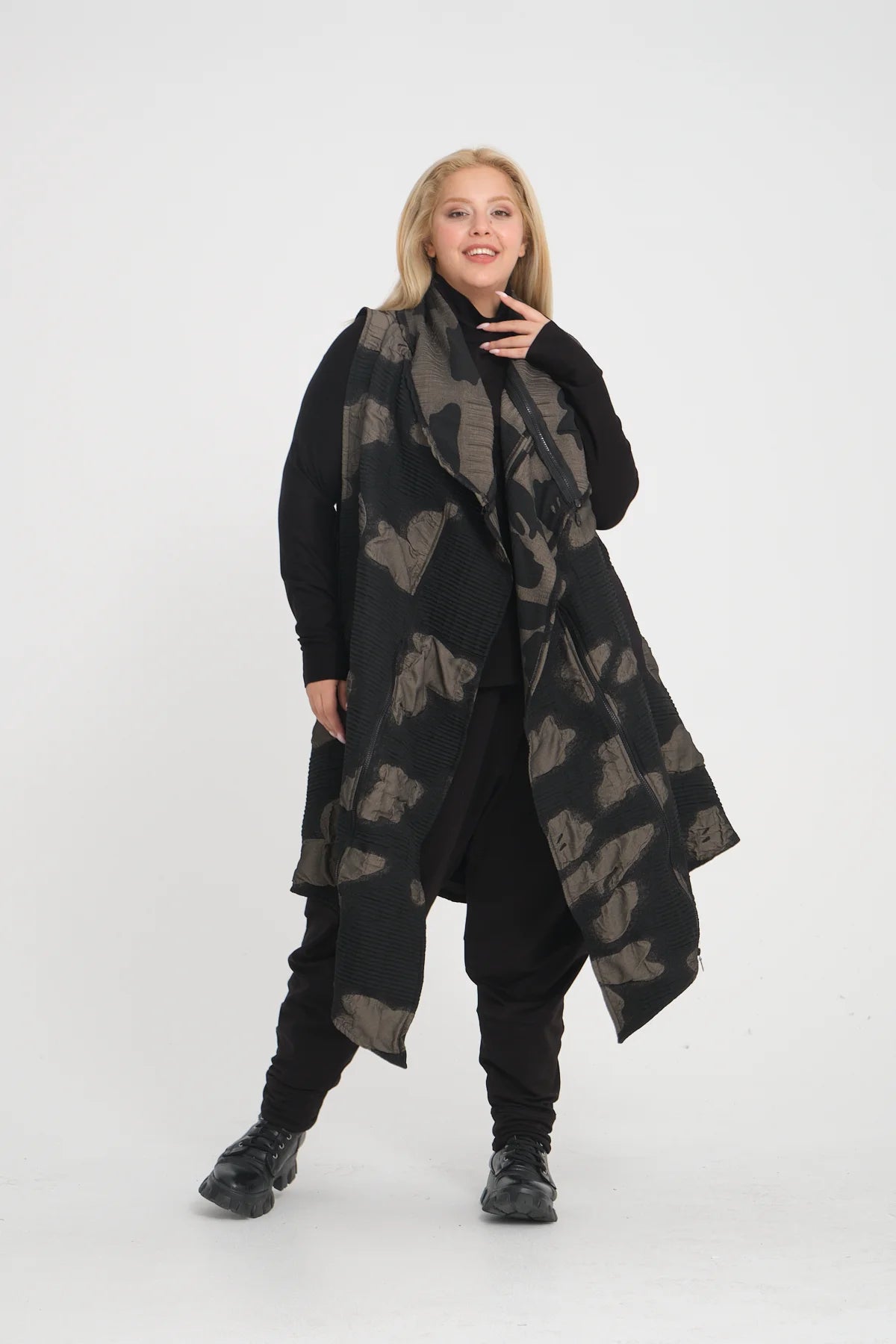  Ballon Weste von Zedd Plus aus Viskose, 24629, Grün, Schick, Modern, Bequem