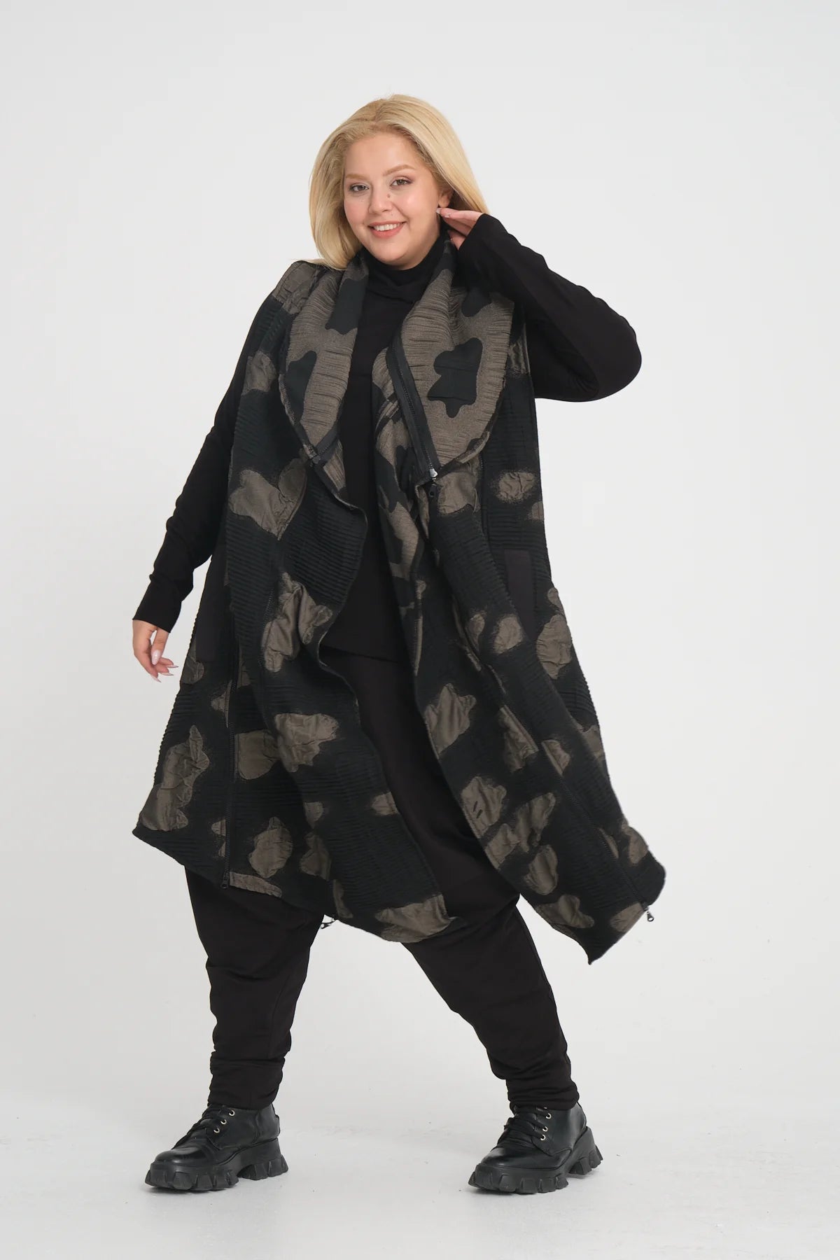  Ballon Weste von Zedd Plus aus Viskose, 24629, Grün, Schick, Modern, Bequem