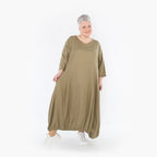  Ballonkleid von AKH Fashion aus Baumwolle, 1465.06736, Pistazie, Ausgefallen, Zeitlos