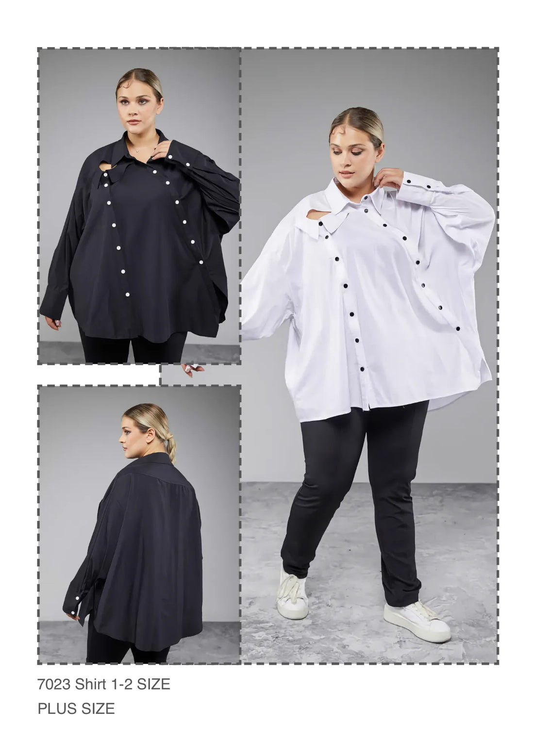  Bigshirt von H4 Fashion aus Polyamid, 7023, Schwarz, Ausgefallen, Zeitlos, Schick