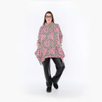 A-Form Bigshirt von AKH Fashion aus Baumwolle, 1513.07123, Beige/Braun/Fuchsia, Leopard