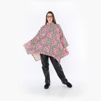  A-Form Bigshirt von AKH Fashion aus Baumwolle, 1513.07123, Beige/Braun/Fuchsia, Leopard
