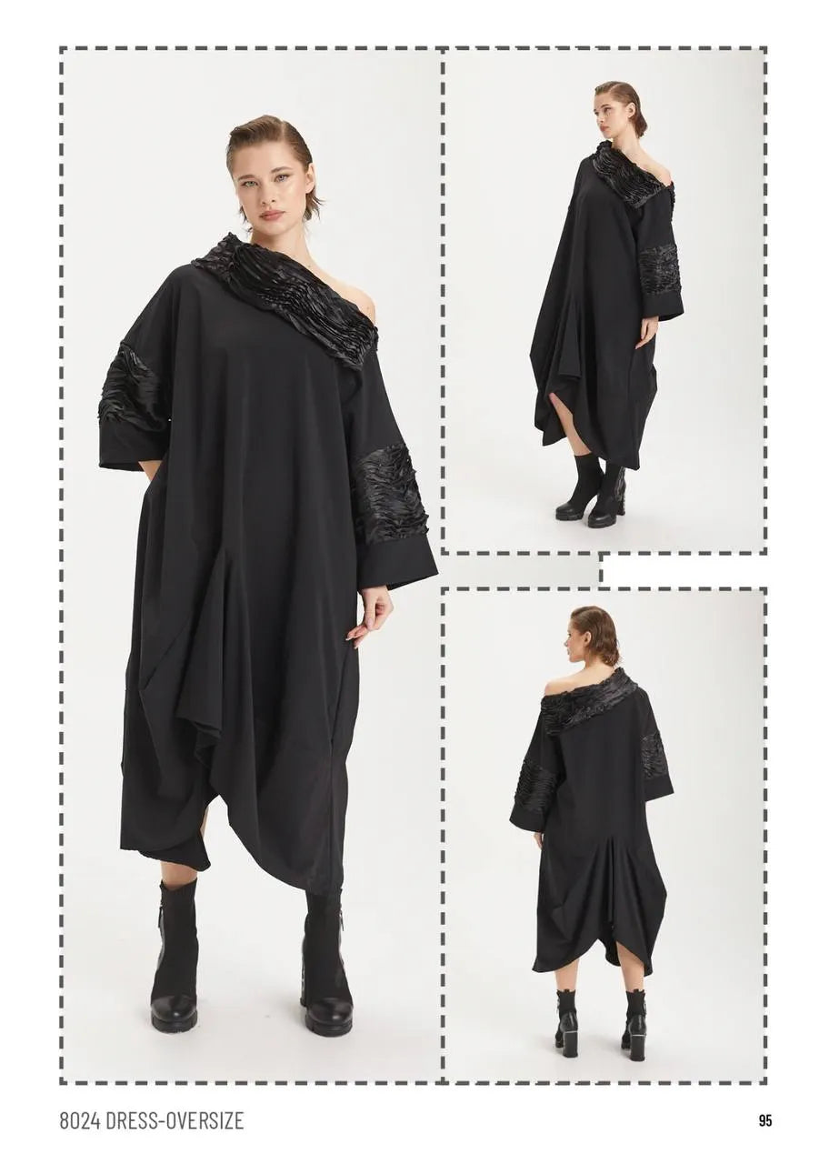  A-Form Kleid von H4 Fashion aus Polyamid, 8024, Schwarz, Ausgefallen, Zeitlos, Schick