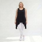 Zipfel Top von AKH Fashion aus Viskose, ausgefallene, zeitlose Lagenlook Mode